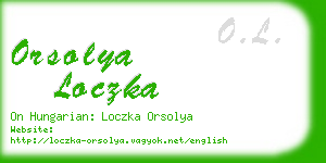 orsolya loczka business card